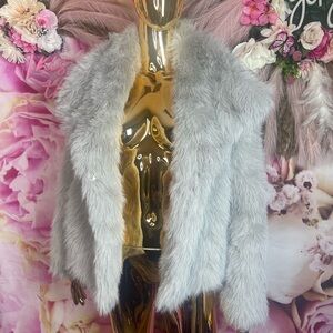 Chic Light Gray Women's Teddy Jacket